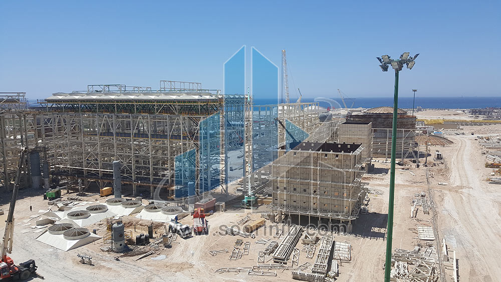 نصب 2500 تن اسکلت فلزی 