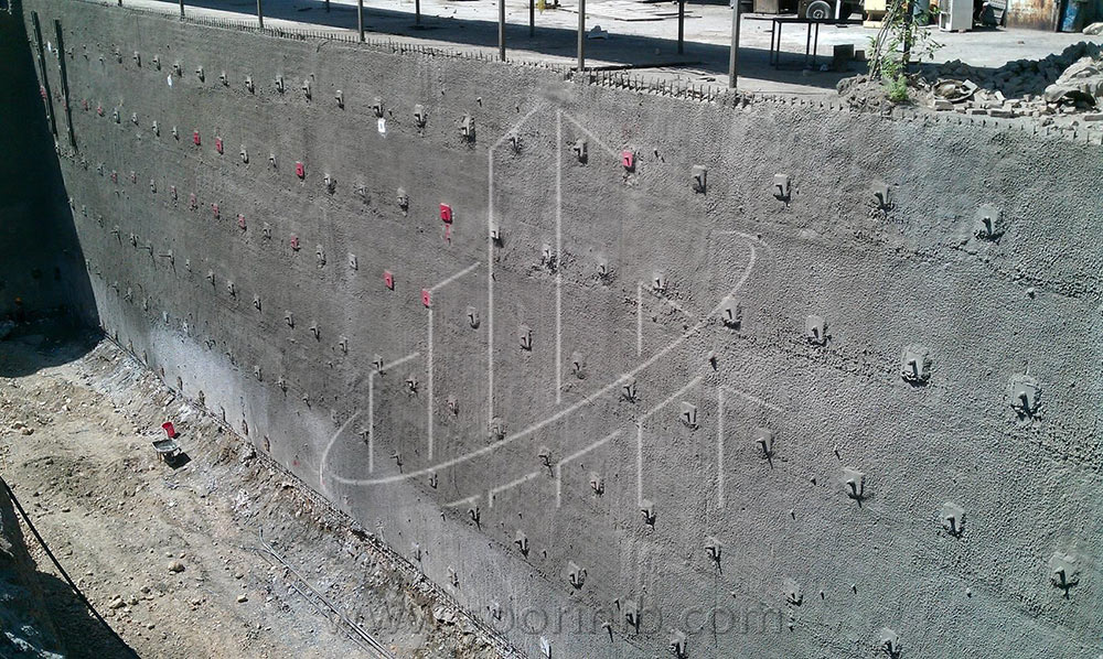  عملیات گودبرداری و تثبیت و پایدارسازی دیواره­های گود به روش اجرای نیلینگ و انکراژ