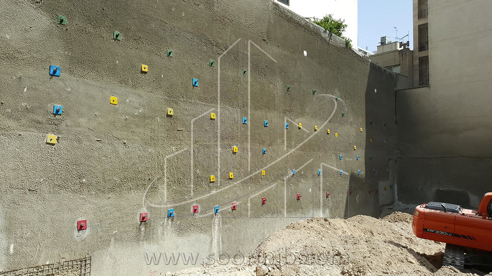  عملیات گودبرداری و تثبیت و پایدارسازی دیواره­های گود به روش اجرای نیلینگ و انکراژ