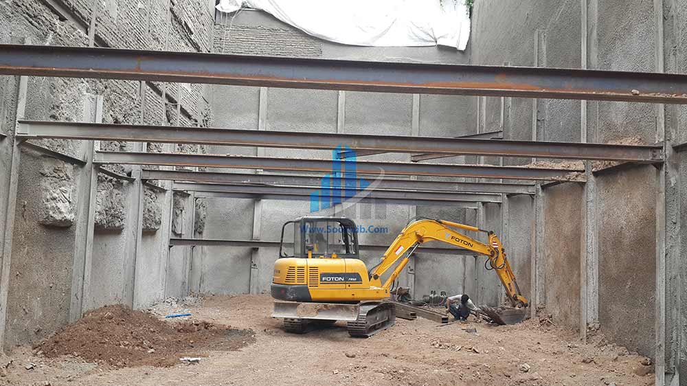 عملیات گودبرداری، تثبیت و پایدارسازی دیواره­های گود به روش مهار متقابل